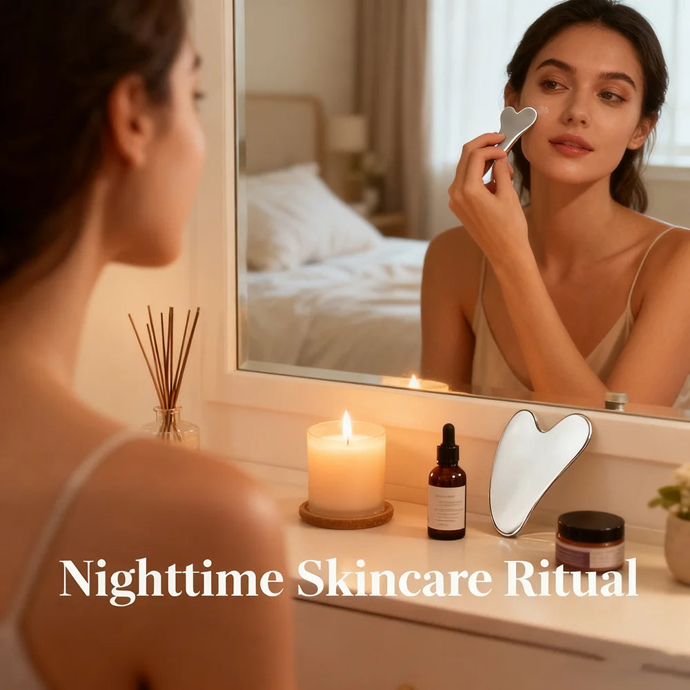 1PC Stainless Steel Gua Sha Scraper Skin Beauty Care Face Massager Full Body Neck Guasha Detox SPA Masssage Tool Stress Relax