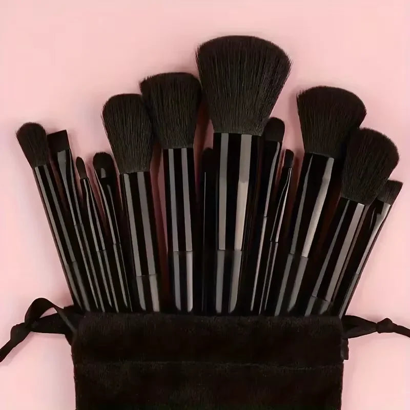 13 PCS Makeup Brushes Set Eye Shadow Foundation Women Cosmetic Brush Eyeshadow Blush Beauty Soft Make Up Tools Bag