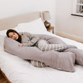 9 Ft Maternity Pillow And Case - Grey-0