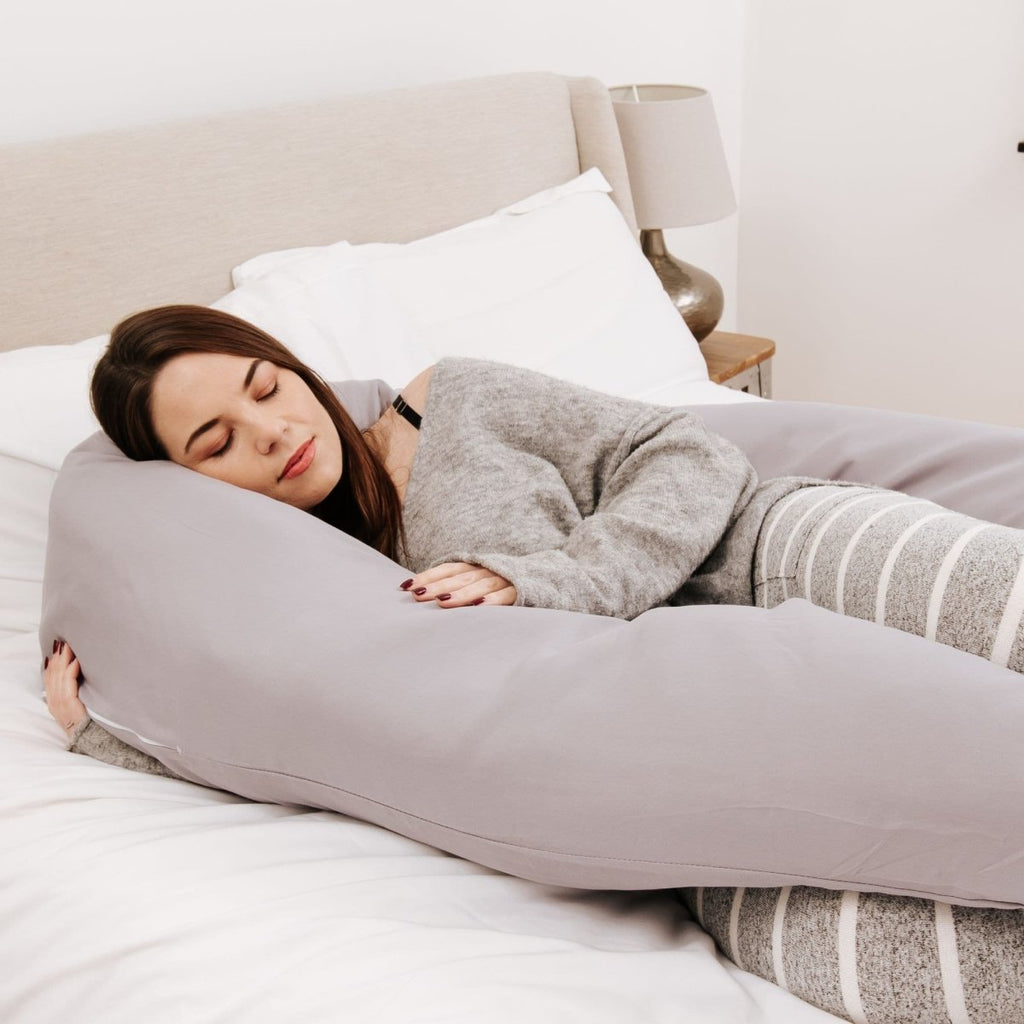 9 Ft Maternity Pillow And Case - Grey-1