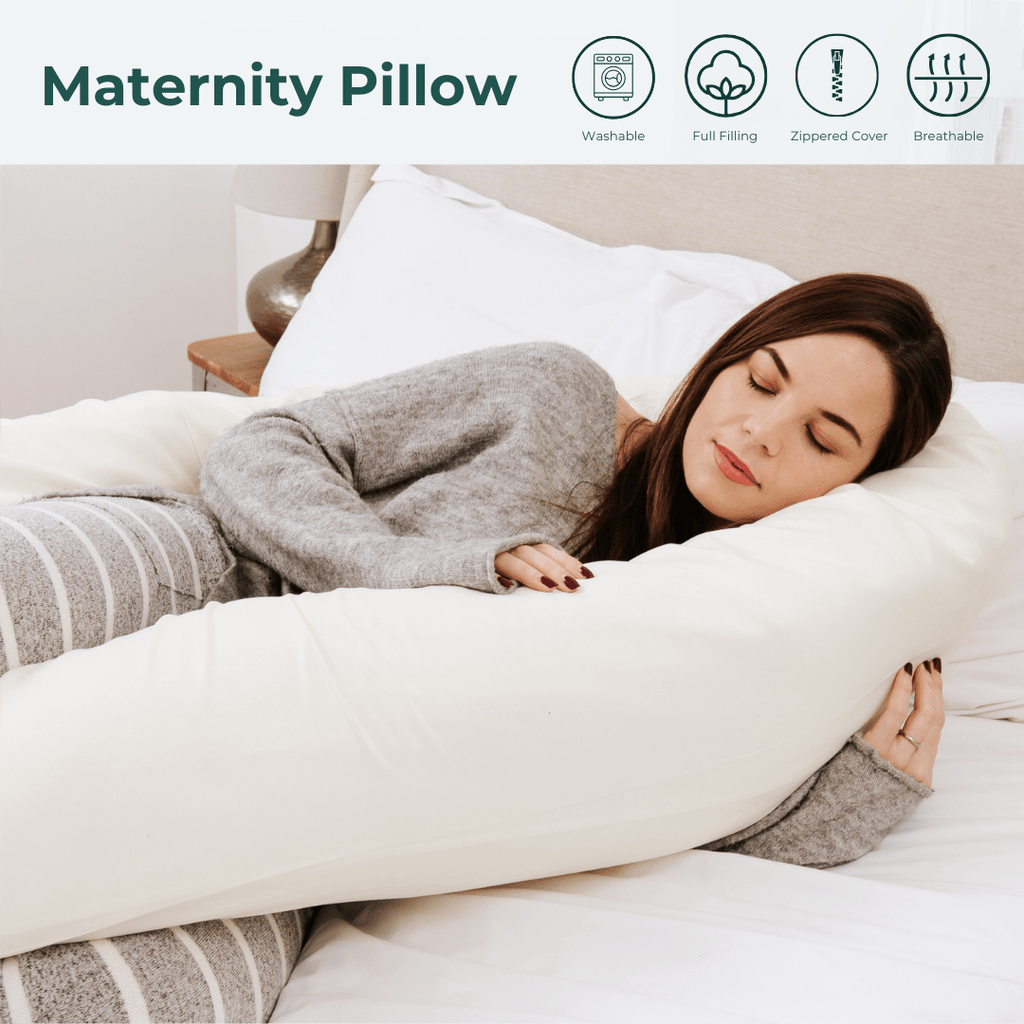 9 Ft Maternity Pillow And Case - Light Pink-2