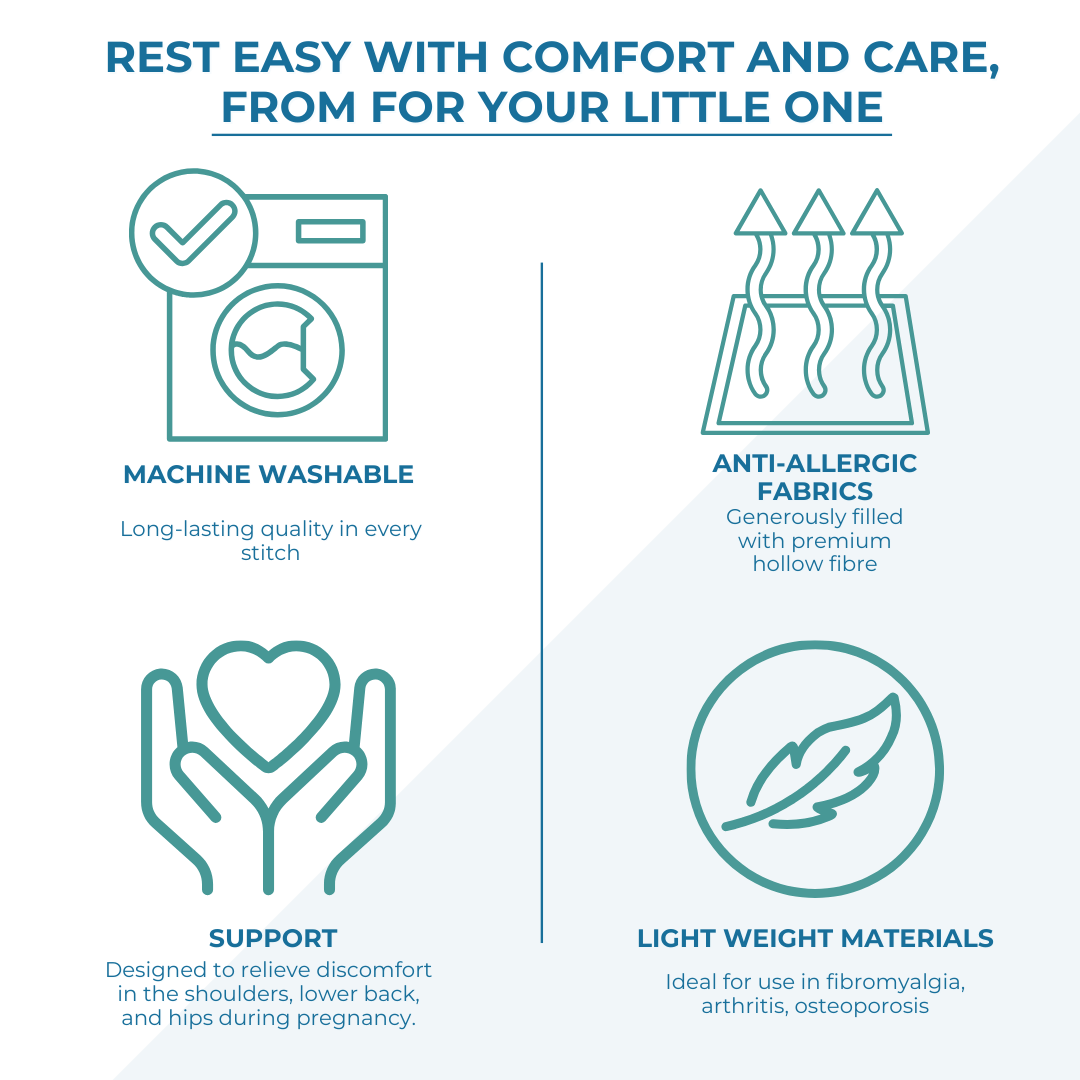 9 ft Maternity Pregnancy Pillow With Case - White-2