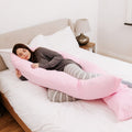9 Ft Maternity Pillow And Case - Light Pink-0