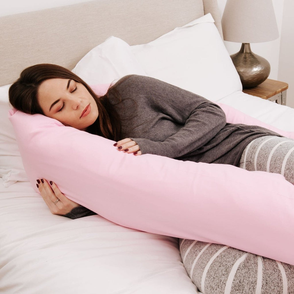9 Ft Maternity Pillow And Case - Light Pink-4
