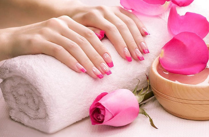 Nail art finished French long fake nail patch-3