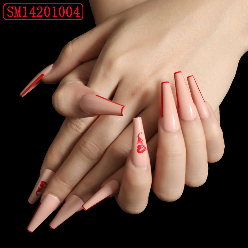 Trapezoidal coffin fake nails