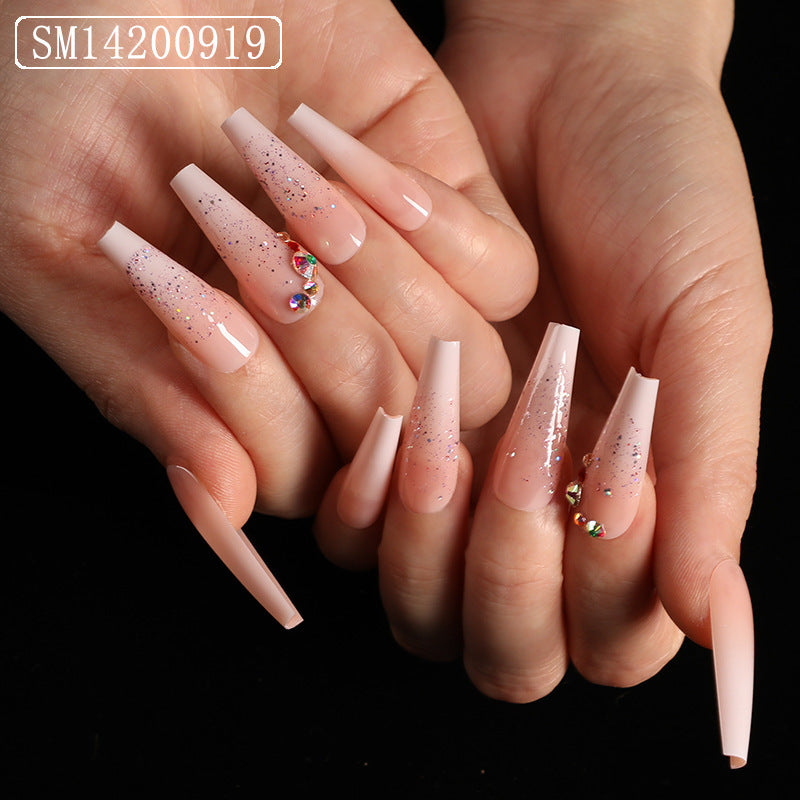 Trapezoidal coffin fake nails
