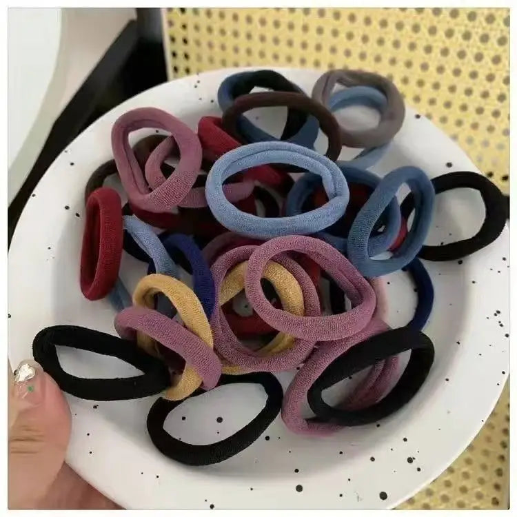 20/50/100pcs Four seasons Elastic Hair Bands Girls 4CM Sweets Scrunchie Rubber Band Hair Ties Clips Headband Hair Accessories