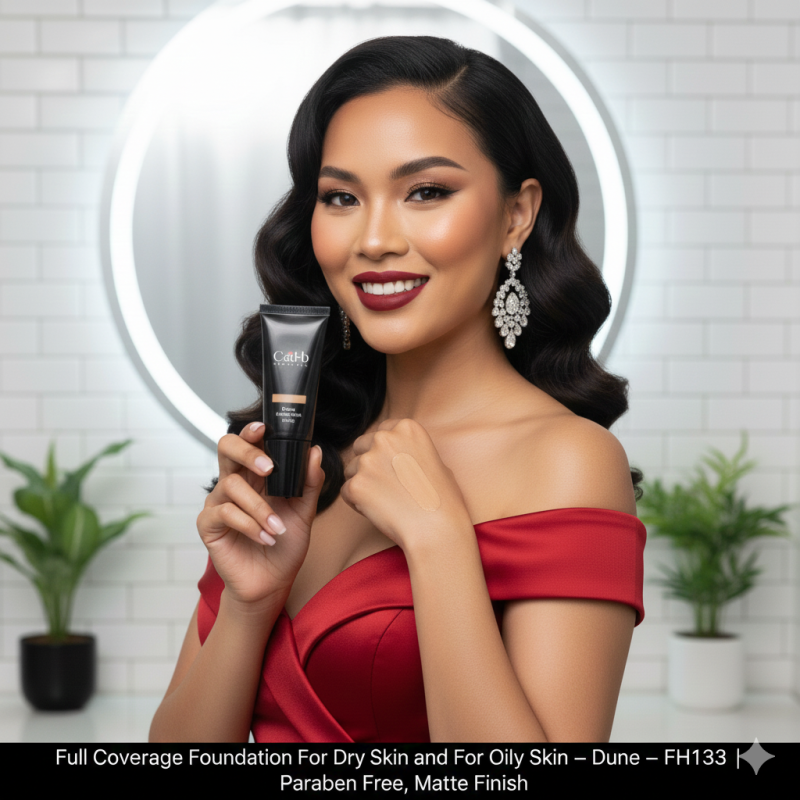 Full Coverage Foundation For Dry Skin and For Oily Skin – Dune – FH133 | Paraben Free, Matte Finish