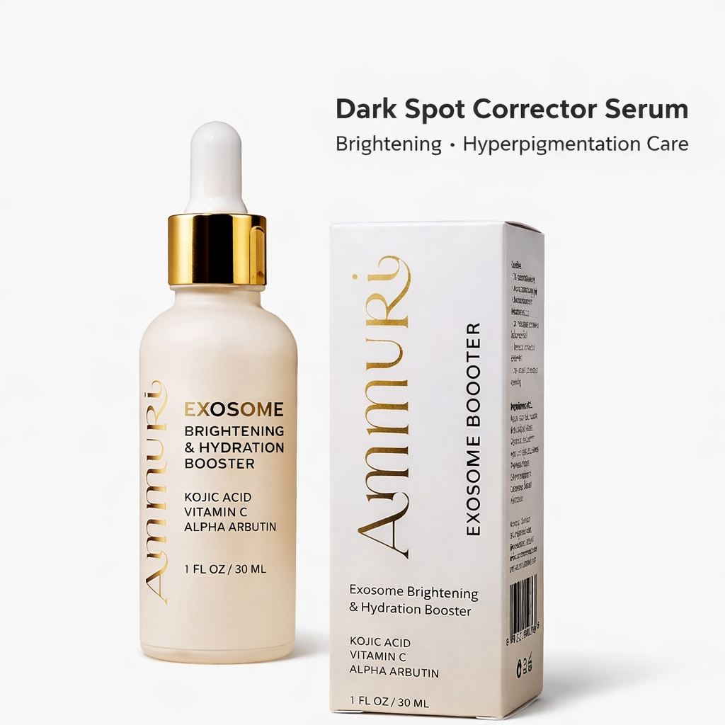 Ammuri Exosome Booster Serum – Brightening & Hydration Booster with Kojic Acid, Vitamin C & Alpha Arbutin | Fades Dark Spots, Evens Skin Tone & Boosts Radiance | For Face & Body – 30ml-0