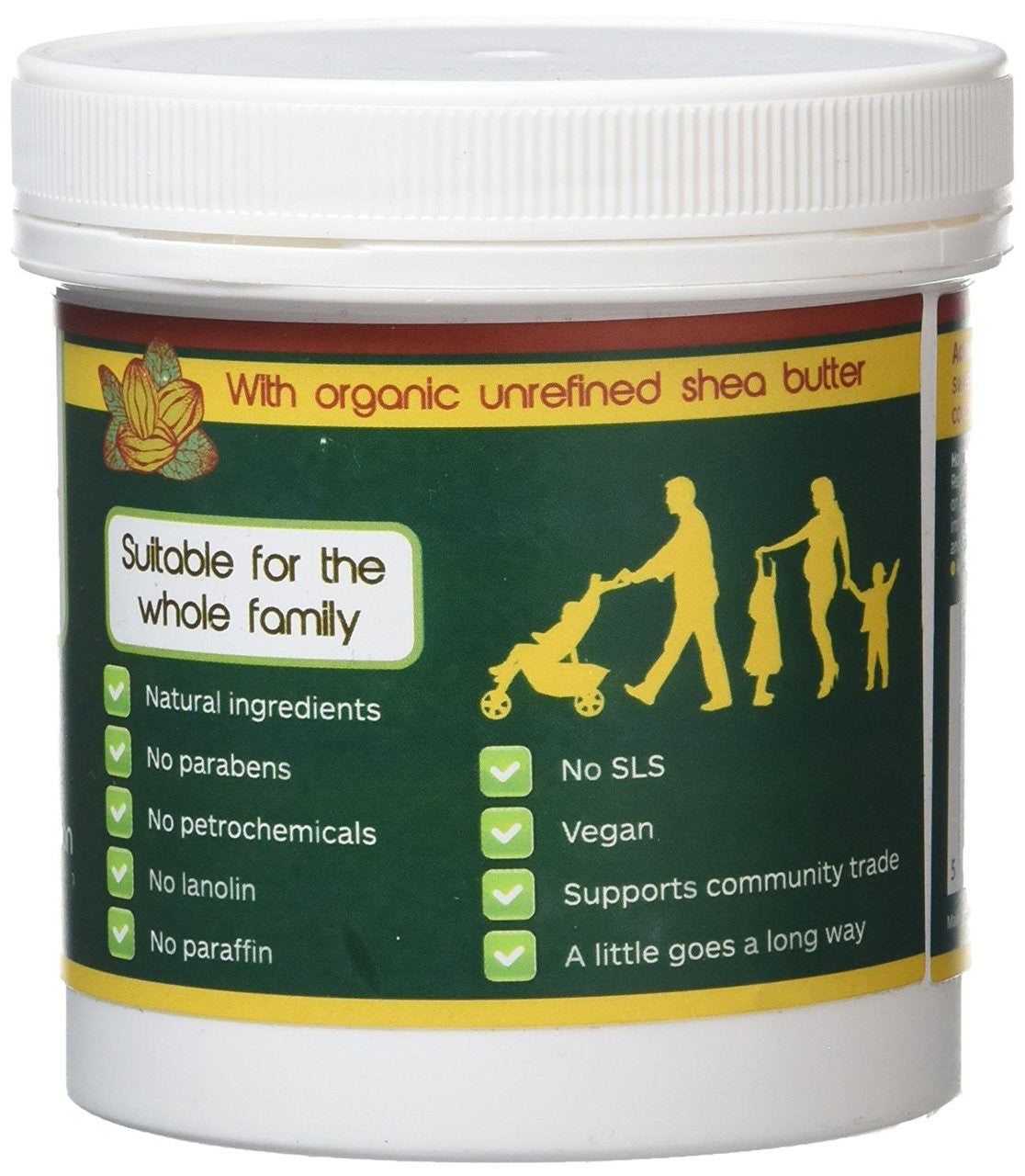 3 Pots of Sheaqueous Aqueous Cream with Shea Butter, Almond Oil, cocoa butter, vitamin E. A natural aqueous cream for very dry skin, for Sensitive Skin, Children, Eczema prone skin , Use in Pregnancy for expanding tummy NO ADDED FRAGRANCE